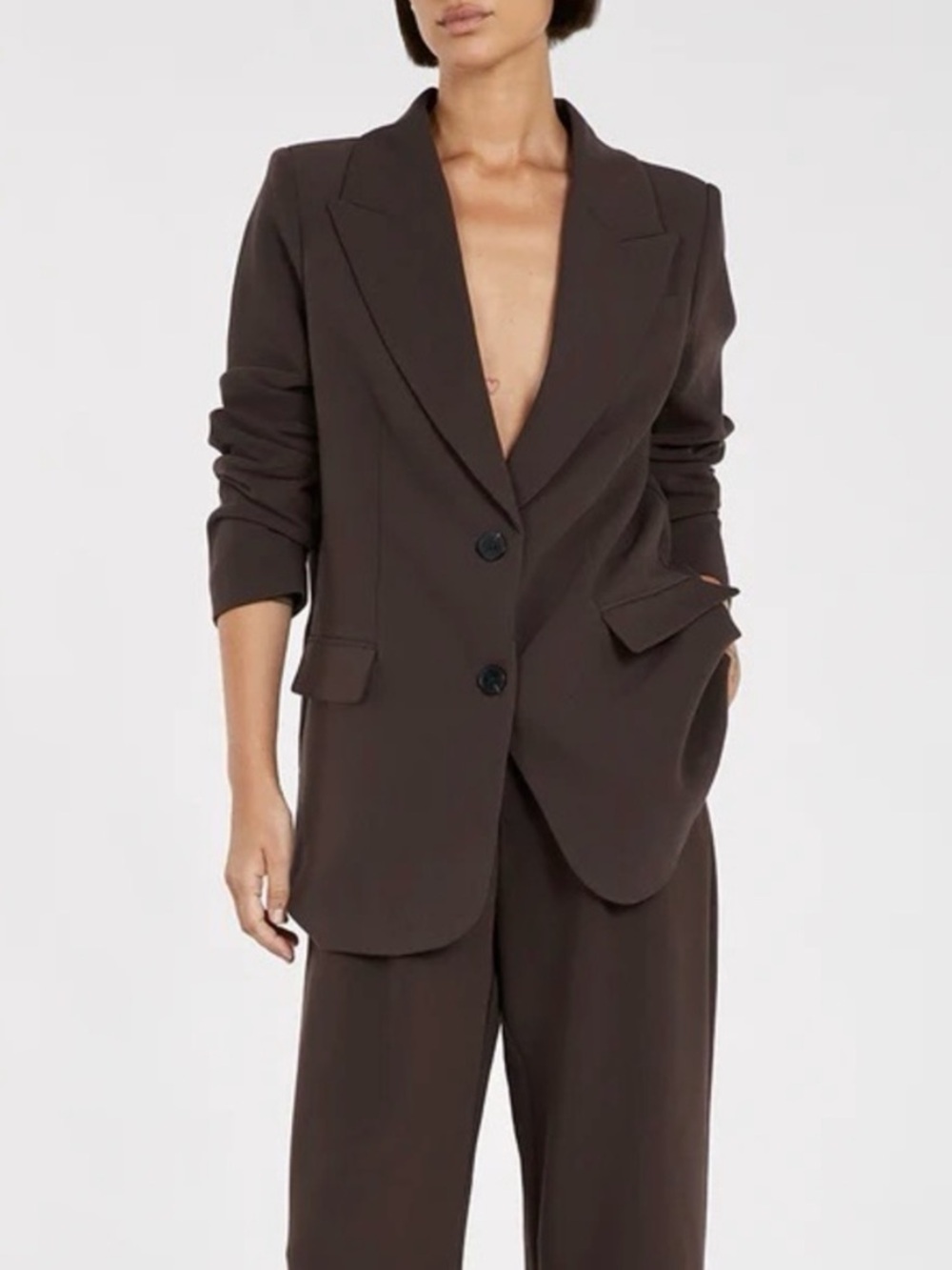 DiSSH Brown Oversized Blazer Jacket Size 2